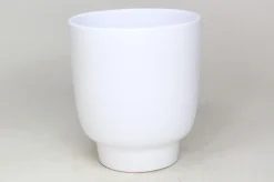 Cache-pot Haut Calm Ø13/12 x H.15 cm blanc mat