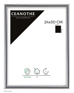 Cadre rectangulaire Gallery 24x30 cm argent