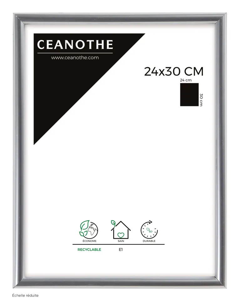 Cadre rectangulaire Gallery 24x30 cm argent