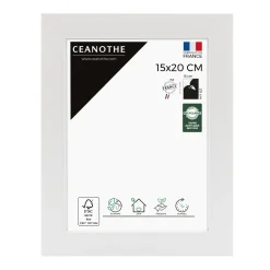 Cadre rectangulaire 15x20 cm Eternel blanc