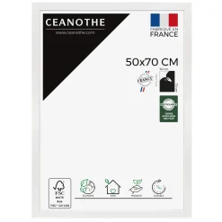 Cadre rectangulaire 50x70 cm Eternel blanc