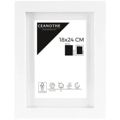 Cadre rectangulaire 18x24 cm Oslo blanc