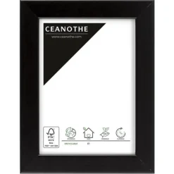 Cadre rectangulaire 10x15 cm noir mat