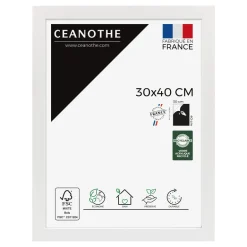 Cadre rectangulaire 30x40 cm Eternel blanc