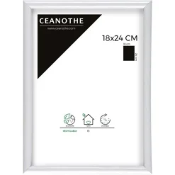 Cadre rectangulaire Gallery 18x24 cm blanc