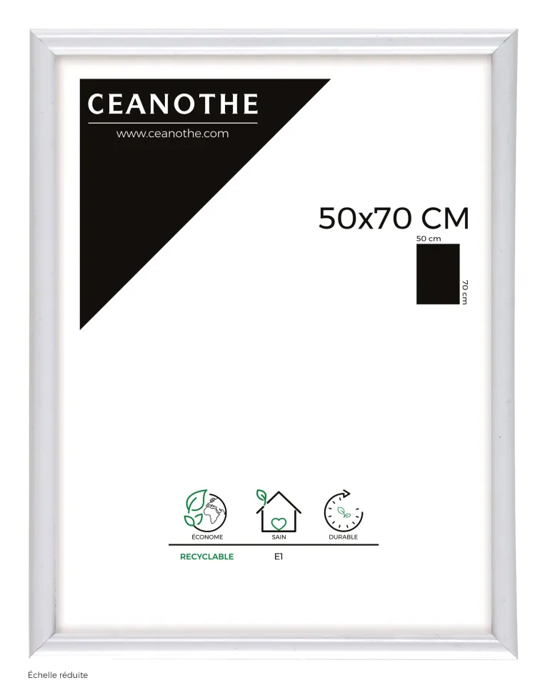 Cadre rectangulaire Gallery 50x70 cm blanc