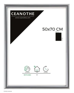 Cadre rectangulaire Gallery 50x70 cm argent