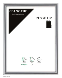 Cadre rectangulaire Gallery 20x30 cm argent