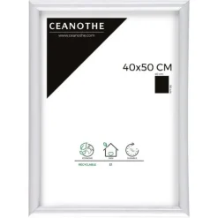 Cadre rectangulaire Gallery 40x50 cm blanc