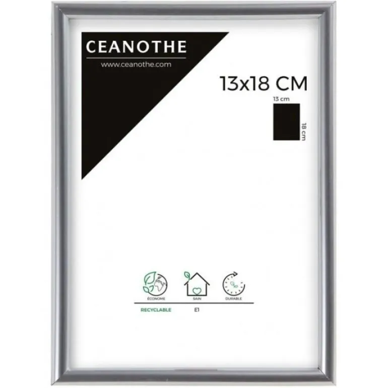 Cadre rectangulaire Gallery 13x18 cm argent