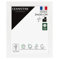Cadre rectangulaire 24x30 cm Eternel blanc