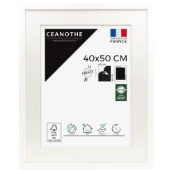 Cadre rectangulaire 40x50 cm Milan blanc