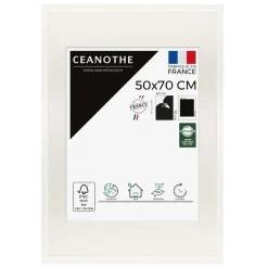 Cadre rectangulaire 50x70 cm Milan blanc
