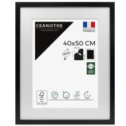 Cadre rectangulaire 40x50 cm Milan noir
