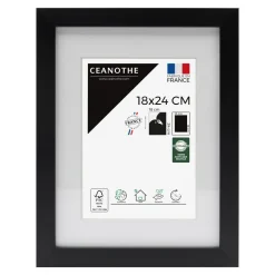 Cadre rectangulaire 18x24 cm Milan noir