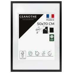 Cadre rectangulaire 50x70 cm Milan noir