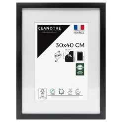 Cadre rectangulaire 30x40 cm Milan noir