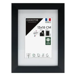 Cadre rectangulaire 13x18 cm Milan noir