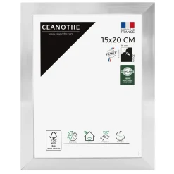 Cadre rectangulaire 15x20 cm Precious couleur acier