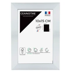 Cadre rectangulaire 10x15 cm Precious couleur acier