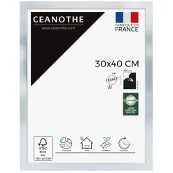 Cadre rectangulaire 30x40 cm Precious couleur acier