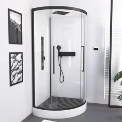 Caillebotis 1/4 de rond pour cabine Urban 2 gris