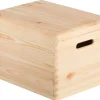 Caisse en bois avec couvercle 40x30x23cm