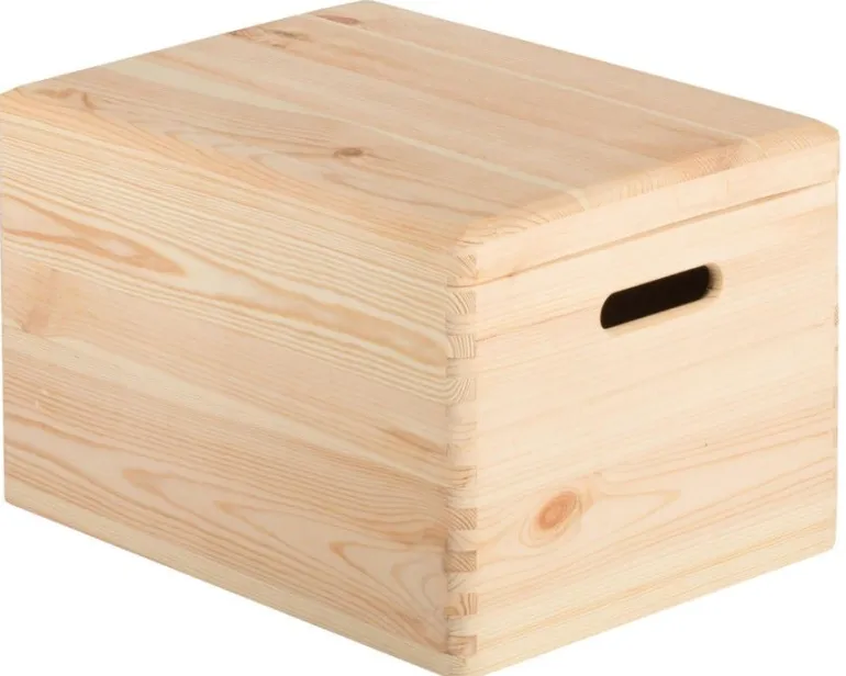 Caisse en bois avec couvercle 40x30x23cm