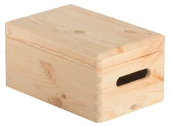 Caisse en bois avec couvercle 14x30x20cm
