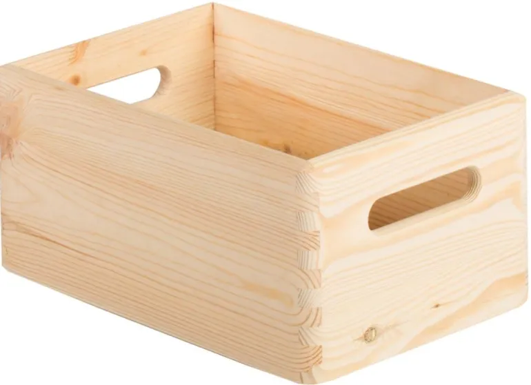 Caisse en bois avec couvercle 14x30x20cm