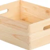Caisse en bois avec couvercle 14x30x40cm