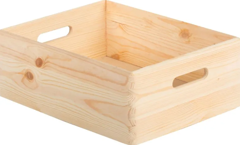 Caisse en bois avec couvercle 14x30x40cm