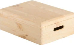 Caisse en bois avec couvercle 14x30x40cm