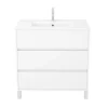 Caisson Atos 80 cm blanc 3 tiroirs sur pied AURLANE