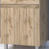 Caisson seul 60 avec 2 portes à poser décor chêne AURLANE