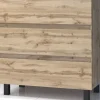 Caisson seul à poser 80 cm 3 tiroirs décor chêne AURLANE