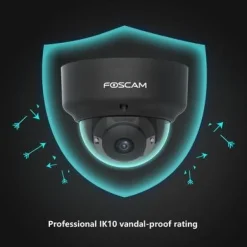 Caméra de surveillance Poe noir FOSCAM
