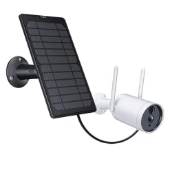 Caméra intérieur/extérieur avec panneau solaire Full HD