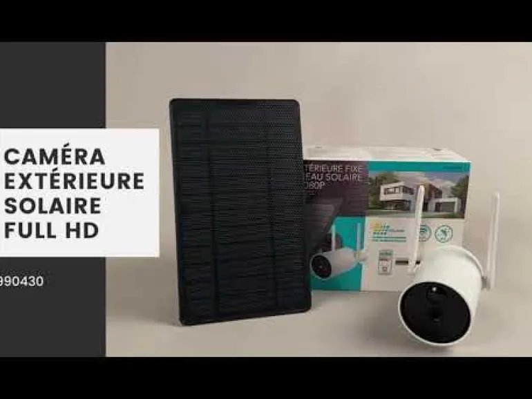 Caméra intérieur/extérieur avec panneau solaire Full HD
