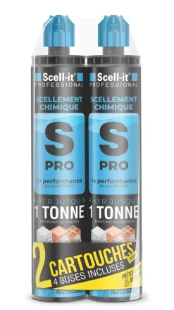 Cartouche de résine de scellement chimique 280 ml (x2)