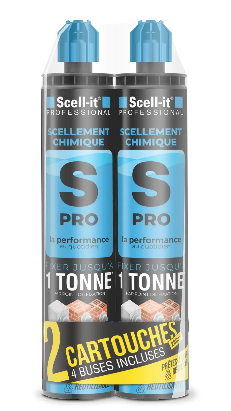 Cartouche de résine de scellement chimique 280 ml (x2)