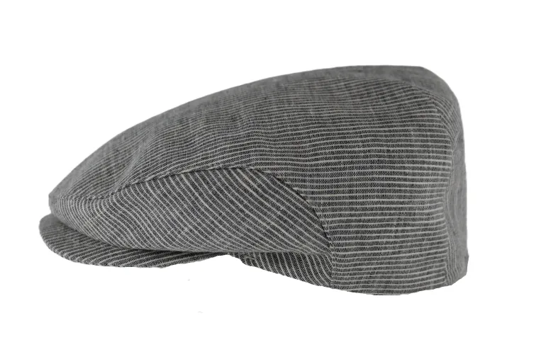 Casquette plate Bradnew D5364 rayée grise