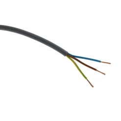 Câble d'alimentation électrique H05VV- F 3G1,5mm² gris 50m
