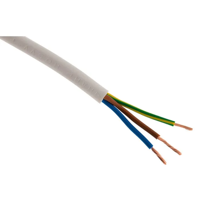 Câble HO5VV-F de section 3G2,5mm² blanc 5ml