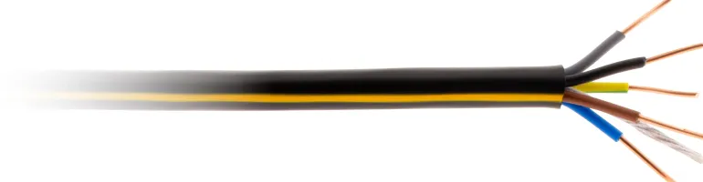 Câble électrique rigide 5G2,5 mm² - Vendu au ml