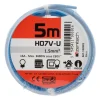 Câble électrique rigide H07V-U 1,5mm² 5M BLEU FILM