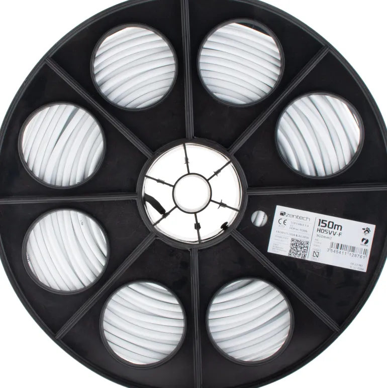 Câble électrique souple 3G1 mm² blanc - Vendu au ml