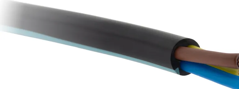 Câble rigide U1000R2V 3G6mm² noir - Vendu au ml