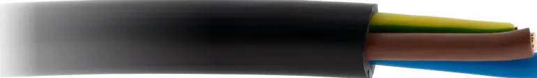 Câble rigide U1000R2V 3G6mm² noir - Vendu au ml