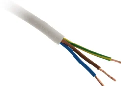 Câble souple H05VV-F 3G 2,5mm² blanc - Vendu au ml